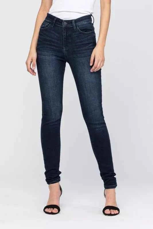 Judy Blue High Waist Washed Skinny Jeans DK 675598f4-8f61-4a64-b61e-26f07ff69c5e-Max-Origin