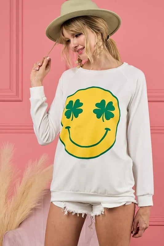 BiBi Smile Face Graphic Round Neck Long Sleeve Top 67873d5aa4274e2e857bf3c82280e92f-Max-Origin