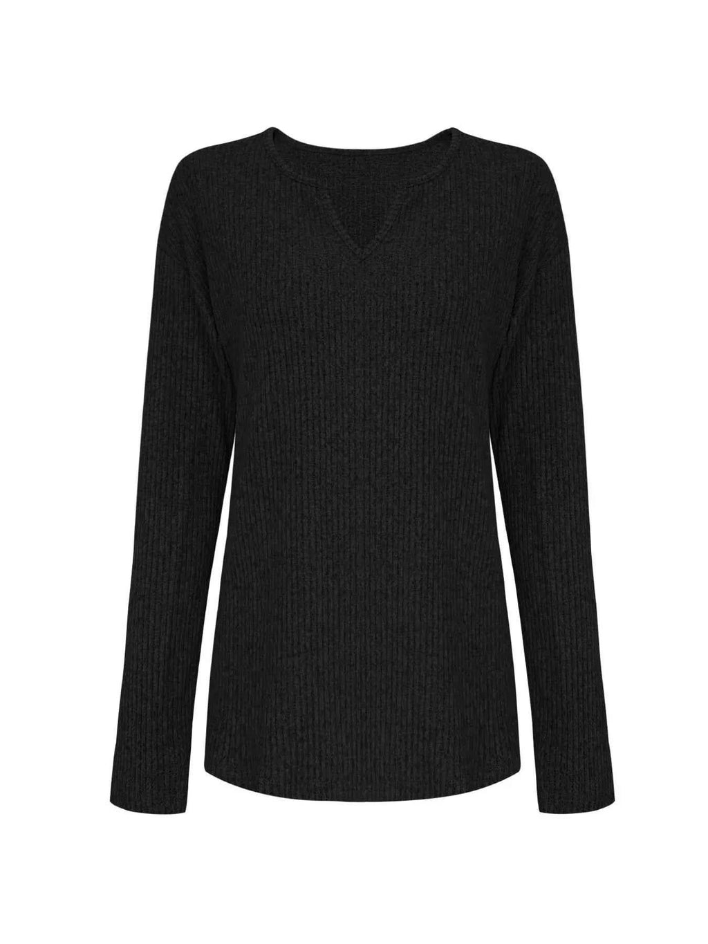 Ribbed Knit Long Sleeve Top and Pants Set 6788c98874d84dd7a29bd65debf39529-Max-Origin