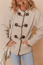 Apricot Toggle Button Teddy Coat Apricot 100%Polyester 6792227dccecb60e
