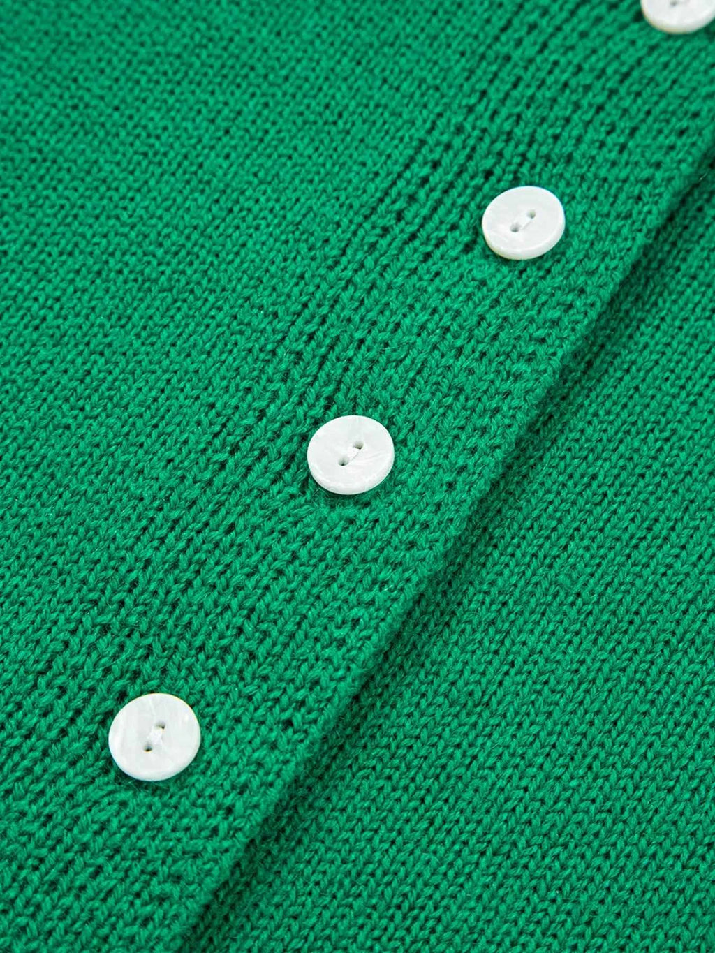 Solid Color Knit Button Drop Shoulder Sweater Cardigan 67964ee8cef144eb85f233effc2a0b30-Max-Origin