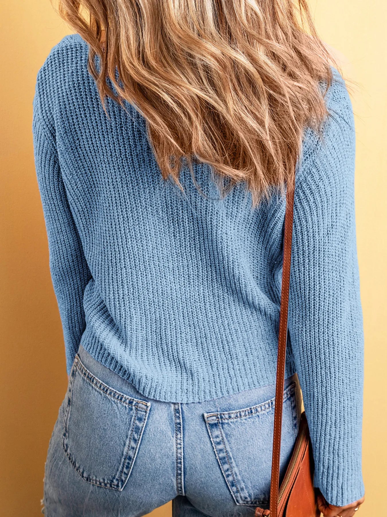 Lightweight V Neck Button Front Bell Sleeve Cardigan 679b348a8c864473bc4c1b34d42812dd-Max-Origin