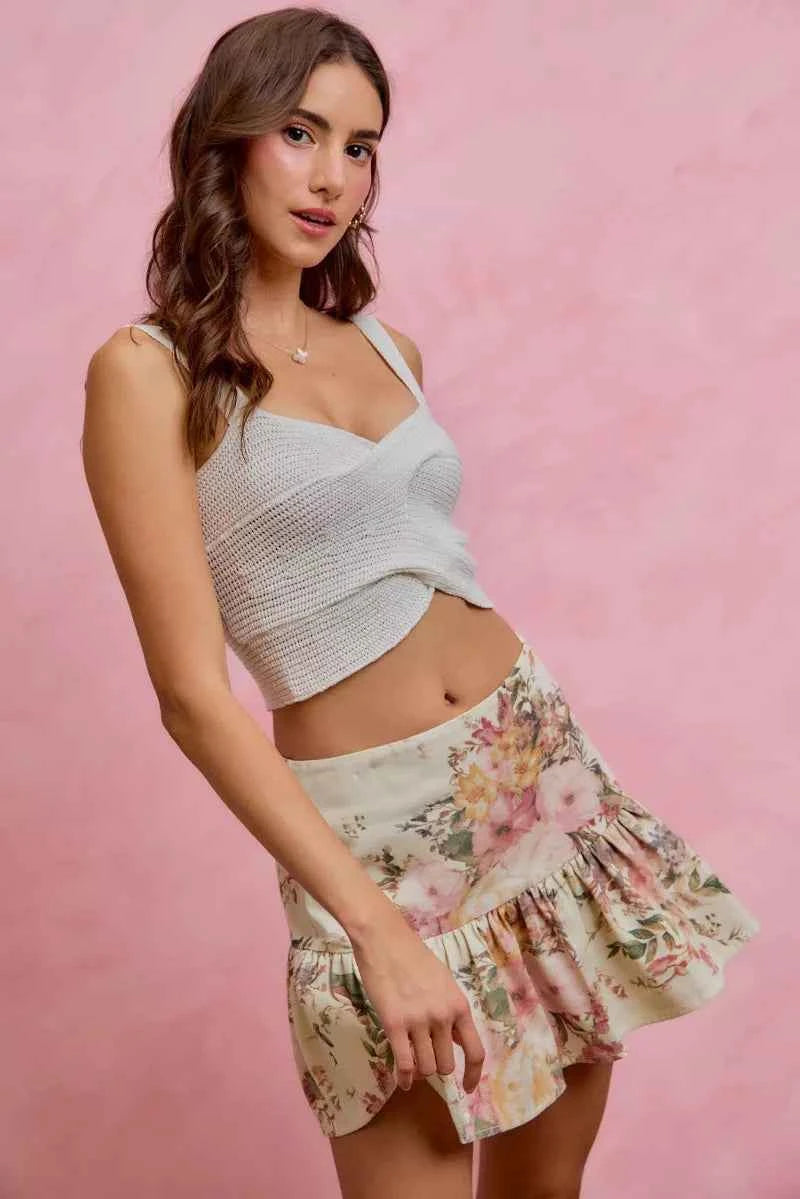 SO ME Floral Print Fit and Flare Mini Skirt 679e5bd56ac74bfe9b610dccb566acef-Max-Origin