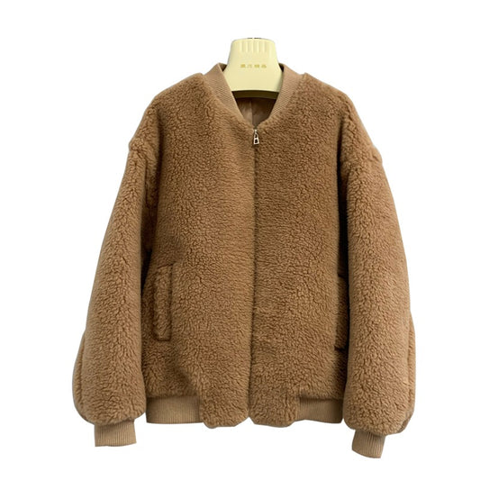Women's Short Textured Jacket | Polo Collar