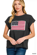 Zenana Full Size US Flag Round Neck Short Sleeve T-Shirt Plus Size BLACK 67a67a14ec2f4b62aa92b62b59097ecb-Max-Origin