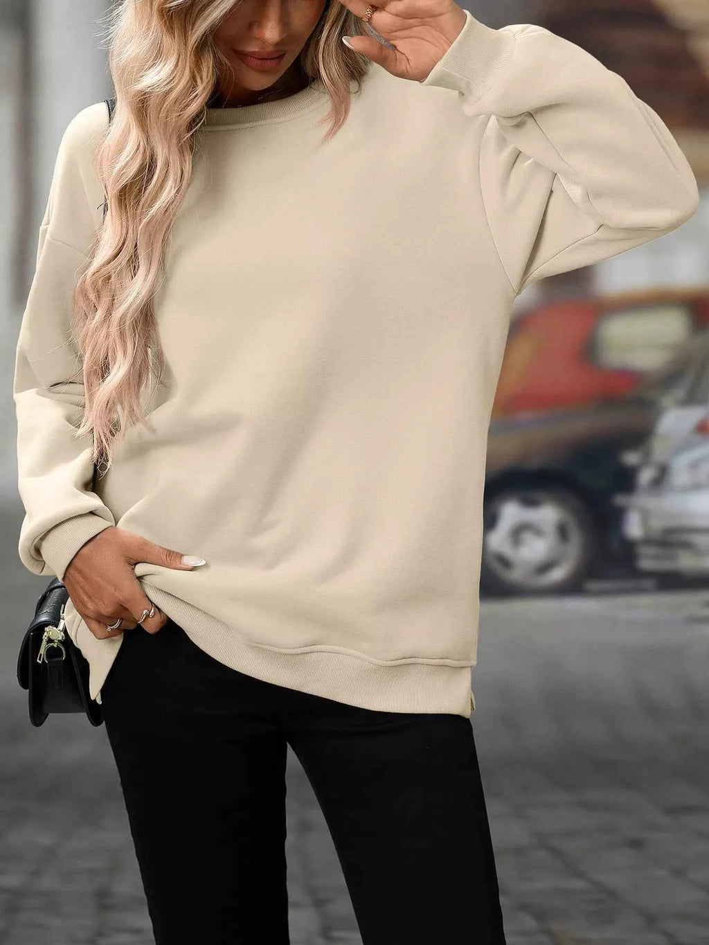 Casual Solid Color Long Sleeve Sweatshirt 67a8c11f-4f02-4816-b88a-df6bea721e05-Max-Origin