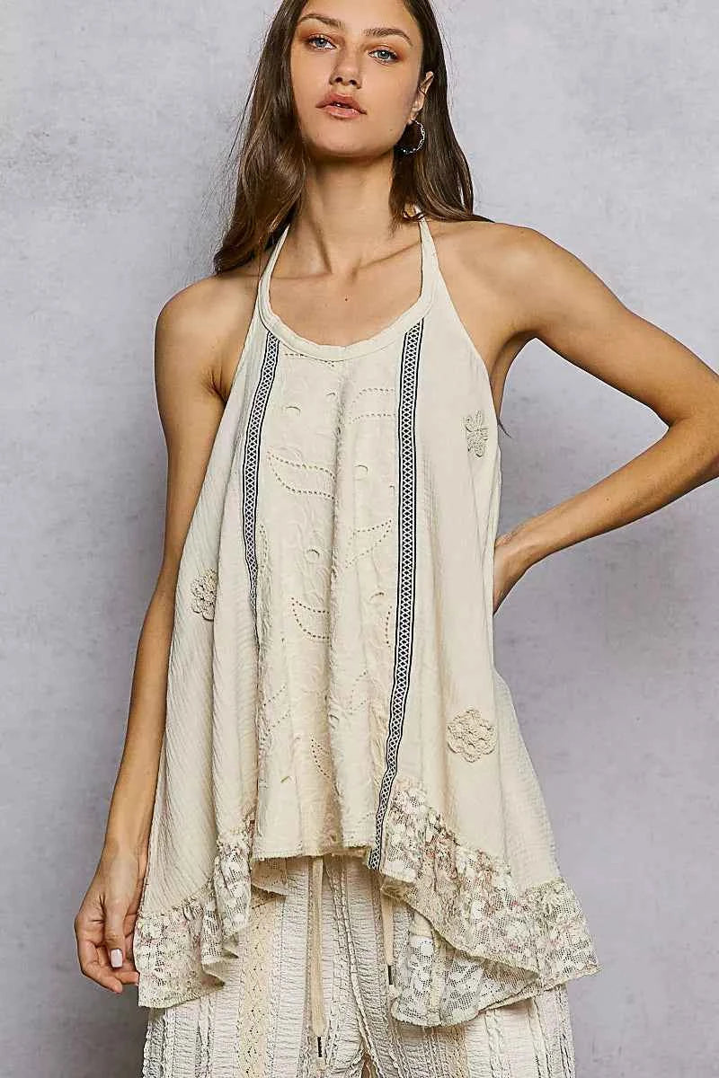 POL Lace Ruffle Halter Neck Cami NATURAL 67bcffab-3a93-4332-b1f9-778327a6feb2-Max-Origin
