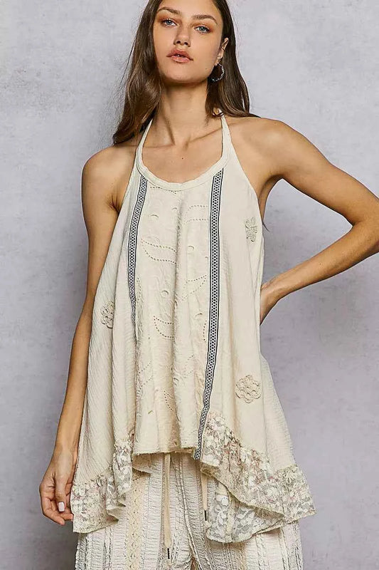 POL Lace Ruffle Halter Neck Cami NATURAL 67bcffab-3a93-4332-b1f9-778327a6feb2-Max-Origin
