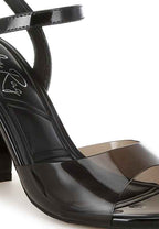 Kessel Tinted Clear Strap Block Heel Sandals 67c9b6fa-cdc5-4c69-9c24-0feea62e2030