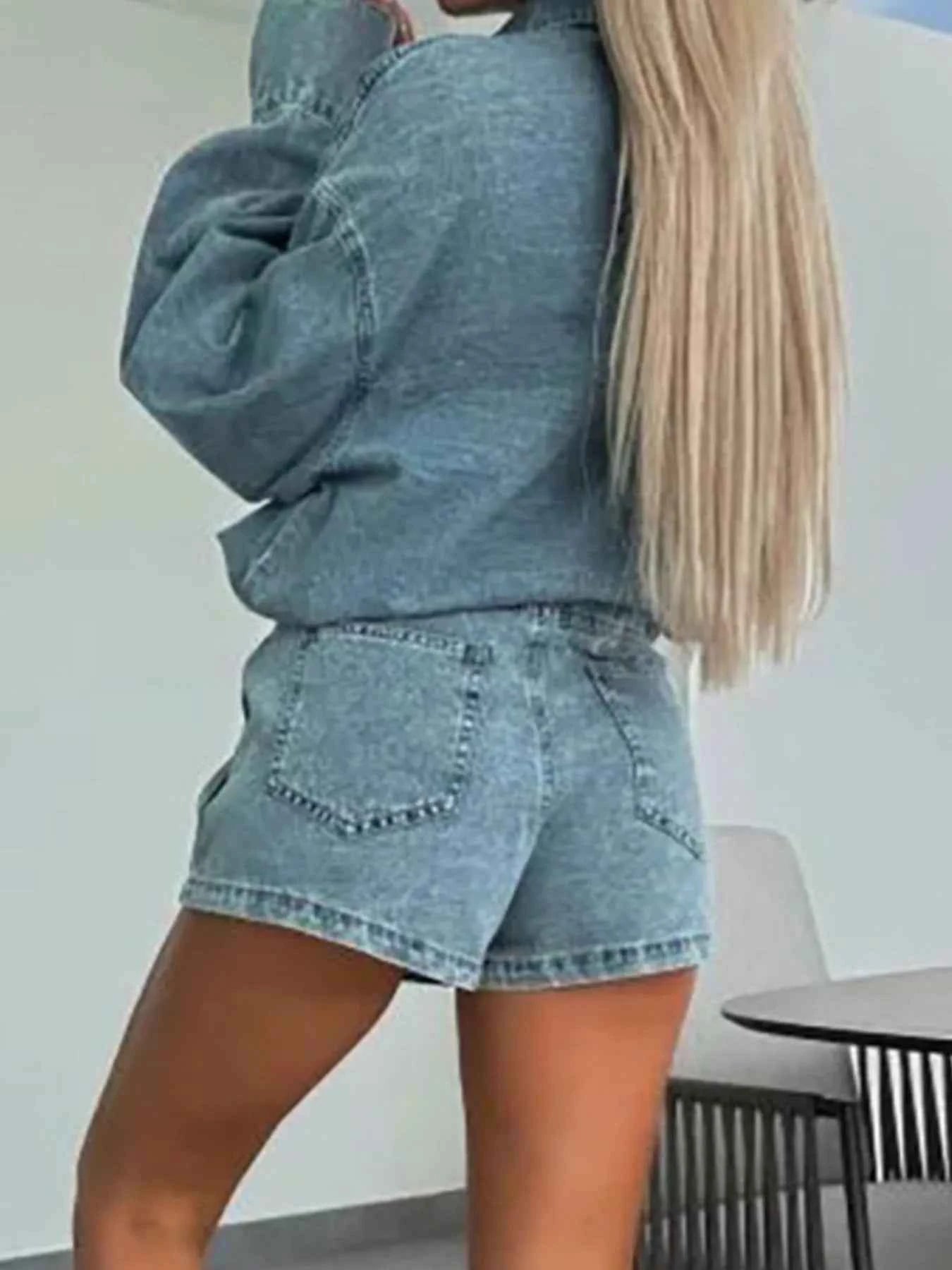 Button-Front Shirt and Mini Skirt Oversized Denim Set 67d1416e-5f52-4bd0-a0c4-de6f512e6134-Max-Origin