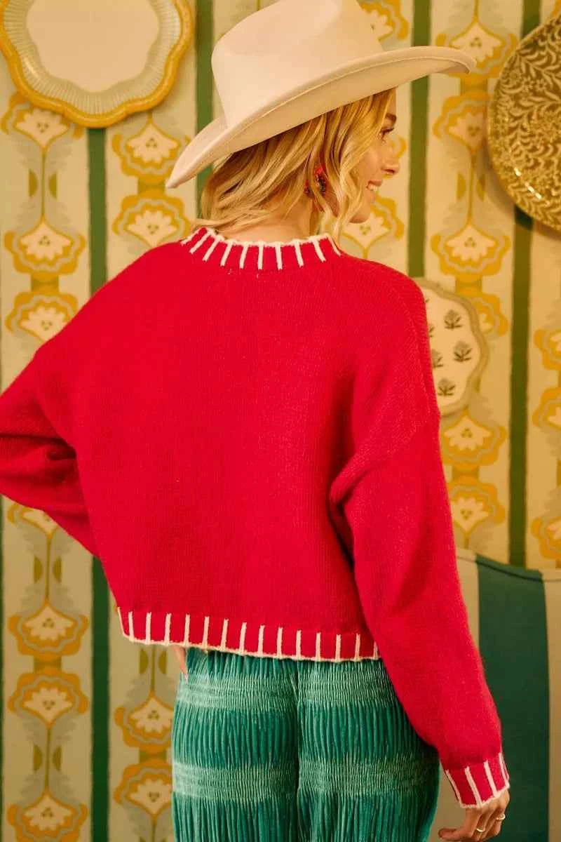 BiBi Christmas Theme Sequin Lattering Sweater 67d4f07ad7324c44be148ac072d9038f-Max-Origin