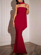 Tube Mermaid Maxi Dress with Scarf Detail 67dce7303ef6418da88016b26bc68d86-Max-Origin