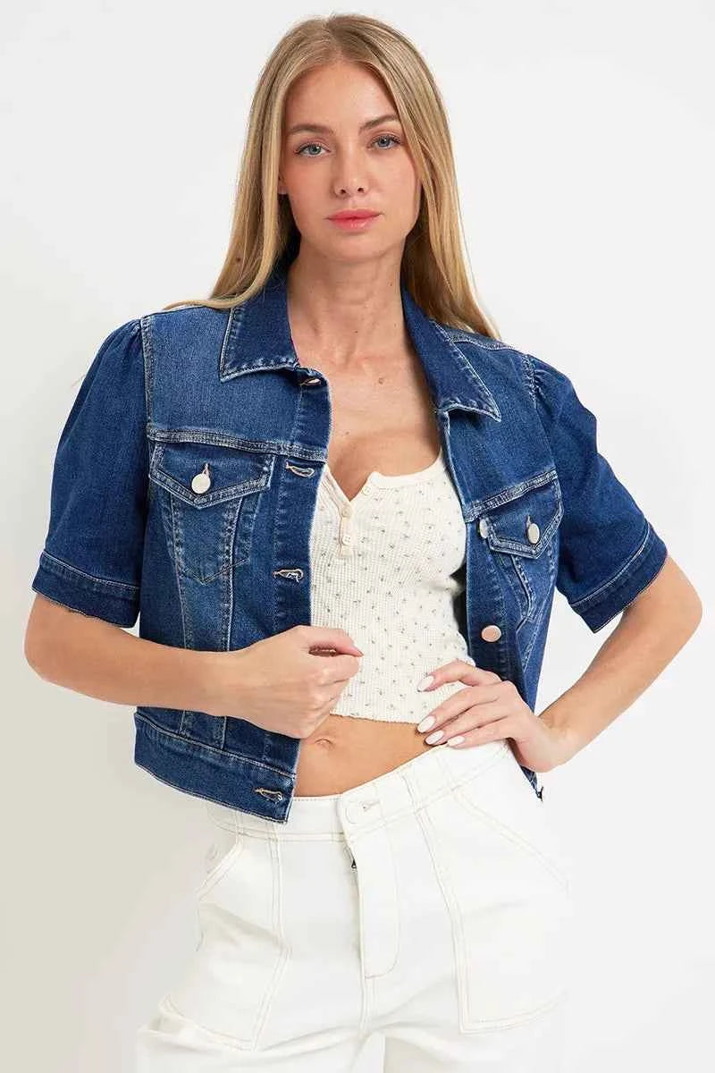 RISEN Puffed Short Sleeve Crop Denim Jackets 67e5bf155cc4434abb77052d0757dbbc-Max-Origin