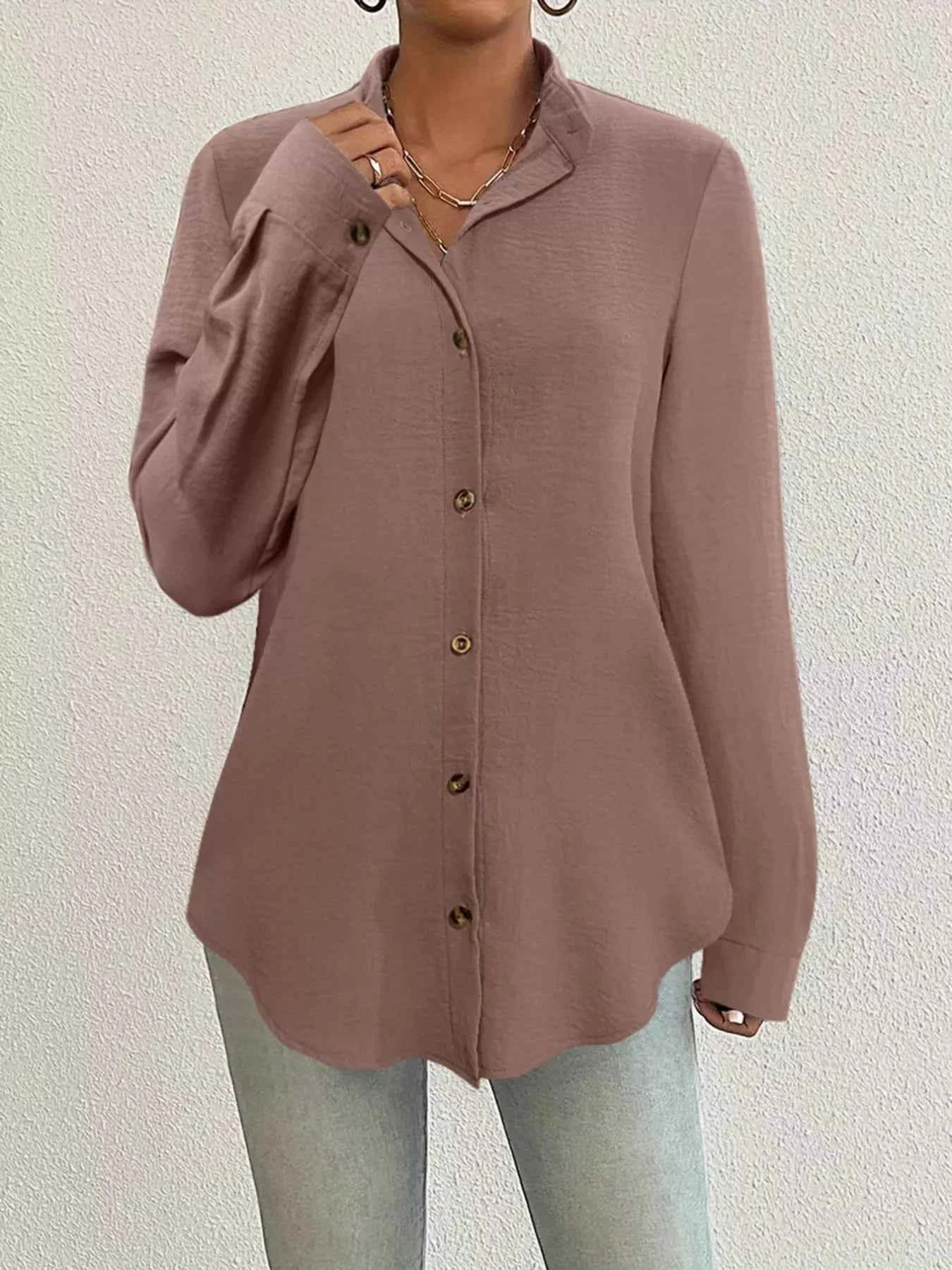 Slit Back Long Sleeve Shirt 67f2da93-8608-410c-8c94-d5450a84d6e3-Max-Origin