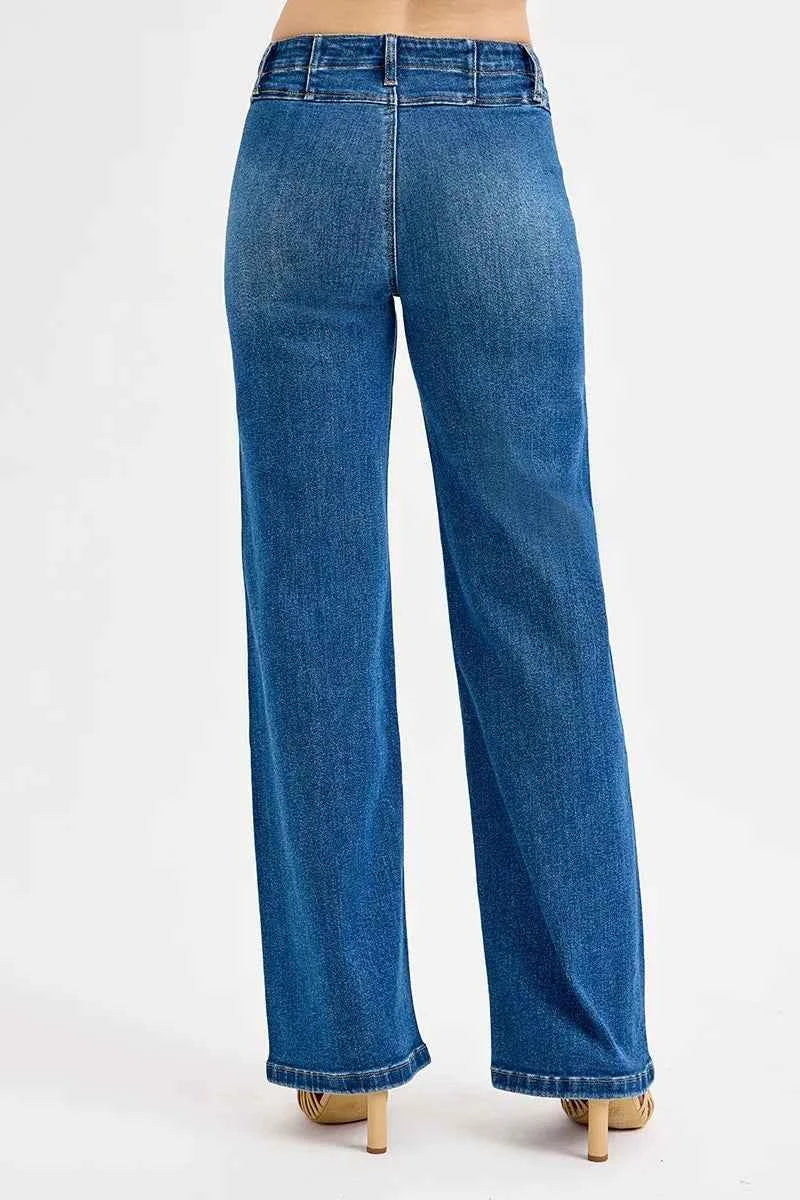 RISEN Seam Detail Wide Leg Jeans 67f990a0-4cf8-4015-8b80-7a2e008f32ef-Max-Origin