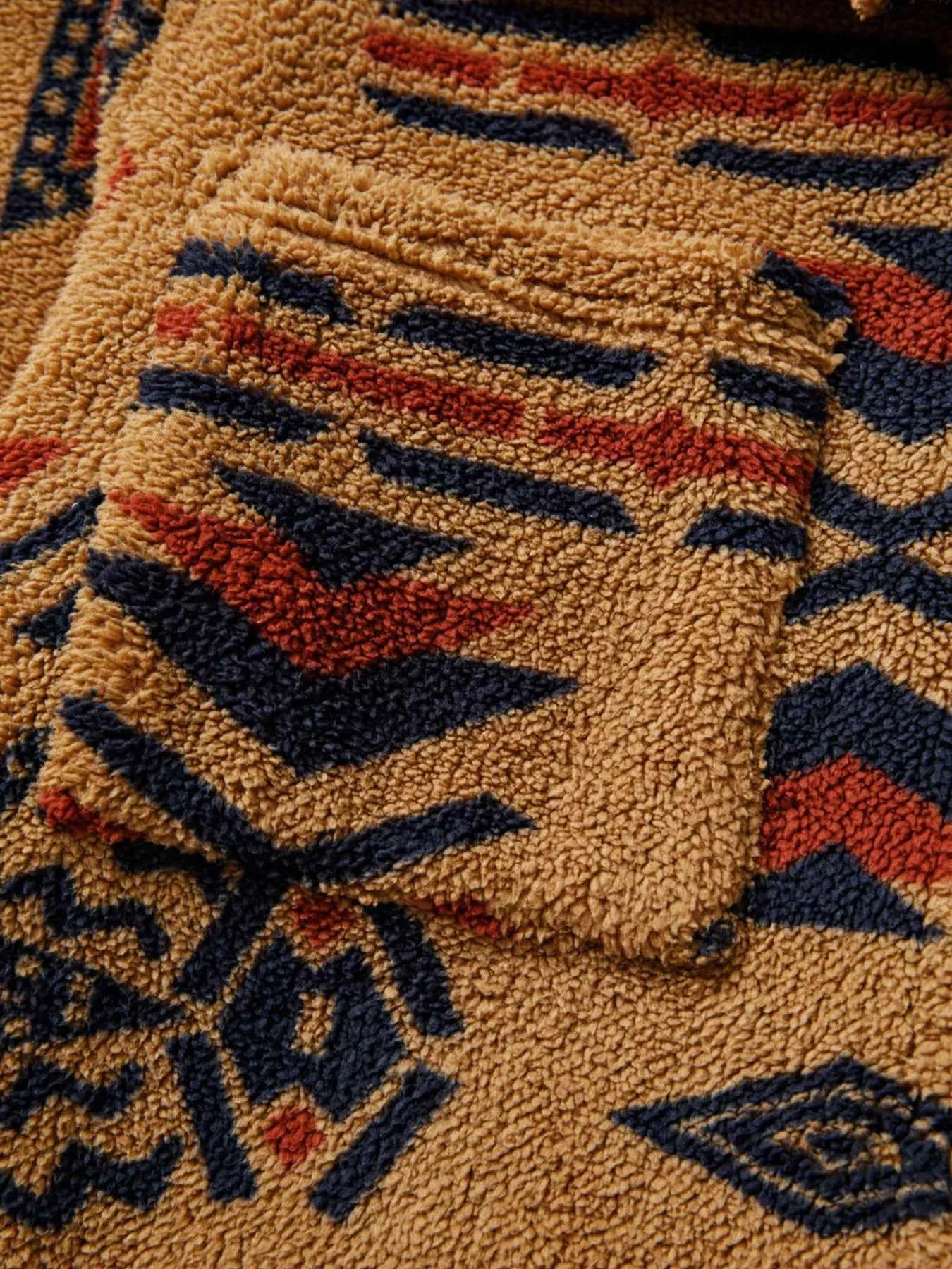 Western Aztec Pattern Fleece Button-Up Shacket 6856d2ccbbb542d6a2fecea137684759-Max-Origin