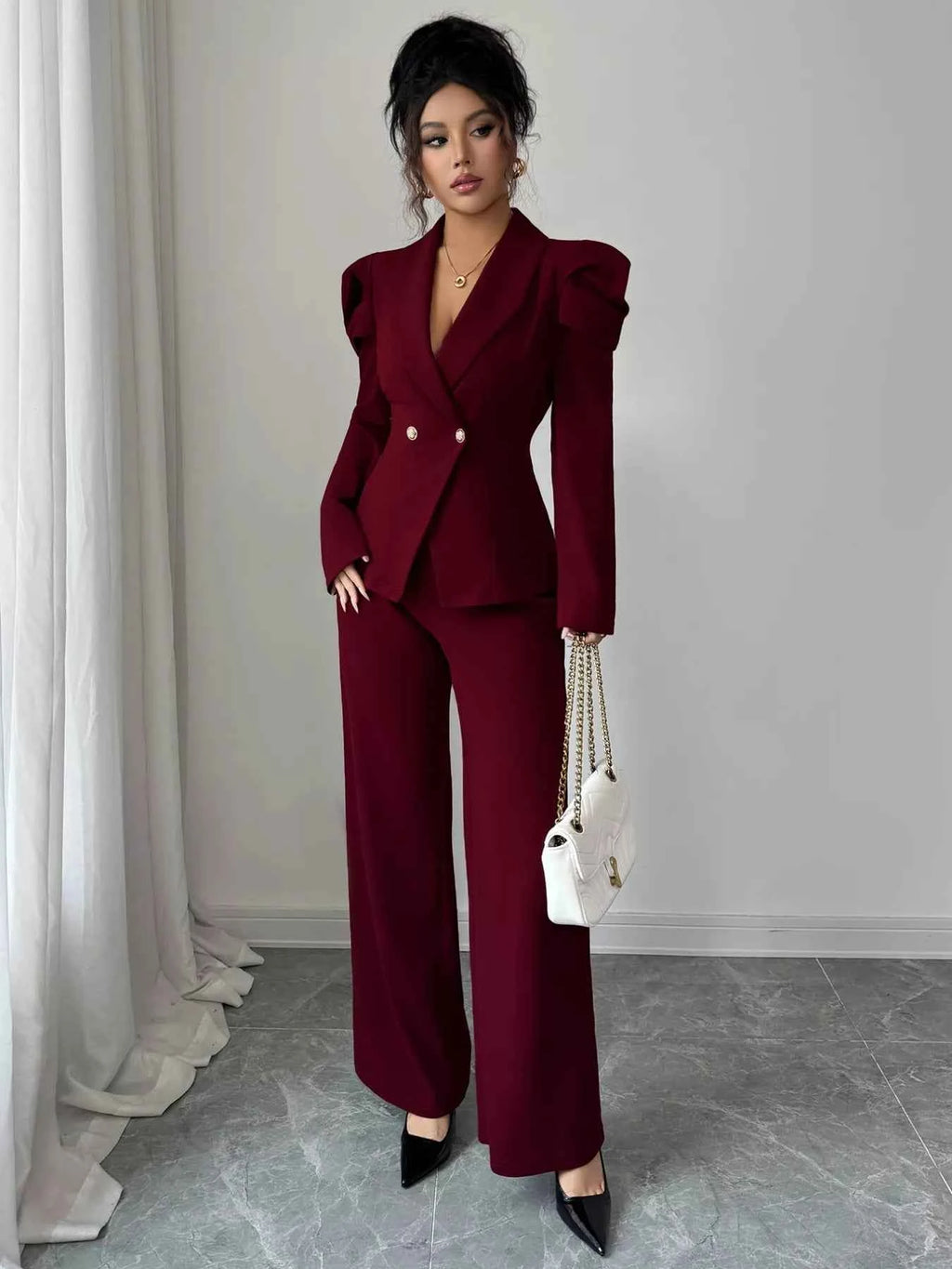 Double-Breasted Blazer and Pants Suit Set 685b40df-9249-47e4-9611-dc03651fbeda-Max-Origin