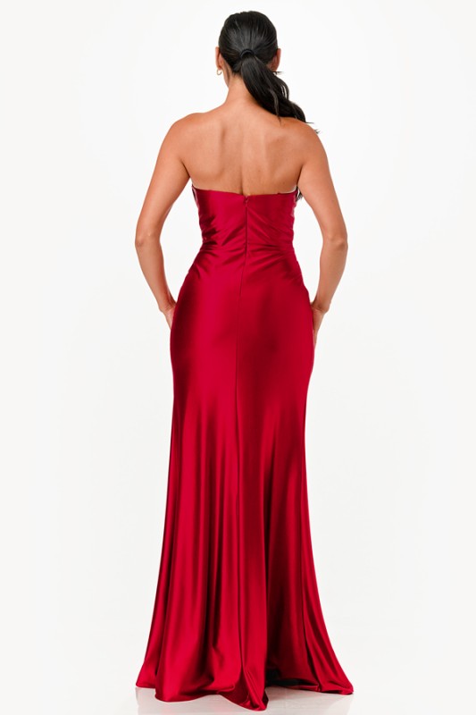 Veloura Satin Slit Gown – Sculpted Evening Elegance 68863031-54db-4a00-9dc3-0fefd61f9c9a