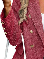 Double-Breasted Lapel Collar Blazer 6887fce4-dfd9-44e4-a94a-be49777bef6e-Max-Origin