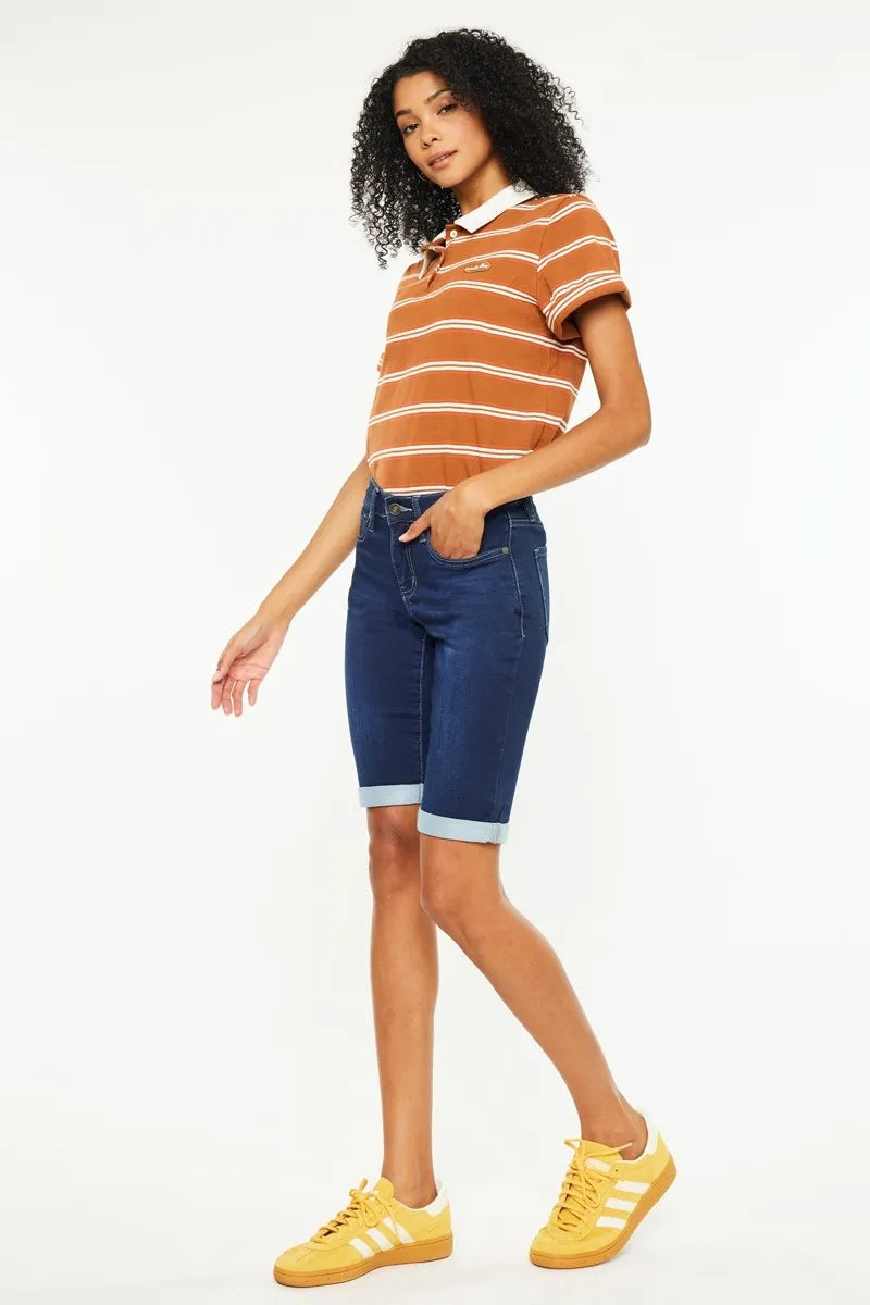 Kancan Mid Rise Bermuda Denim Shorts 688aaa882c7d445daa6ddfd3474b775b-Max-Origin