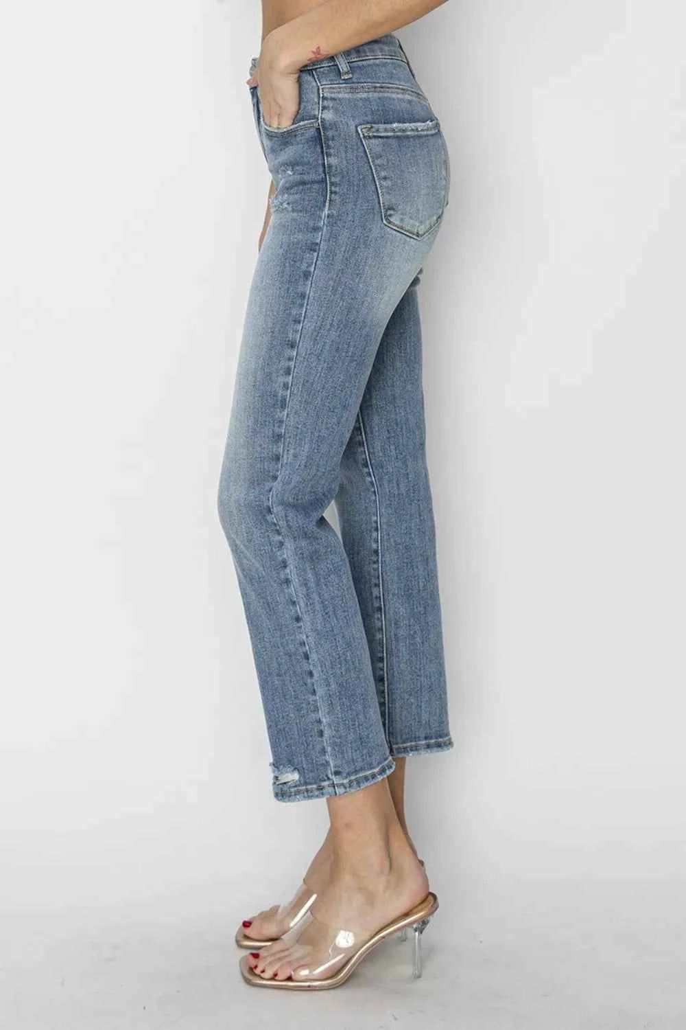 RISEN Full Size High Waist Distressed Cropped Jeans 6893cd3e-e3f5-4f04-950e-3f5e83fe5c43-Max