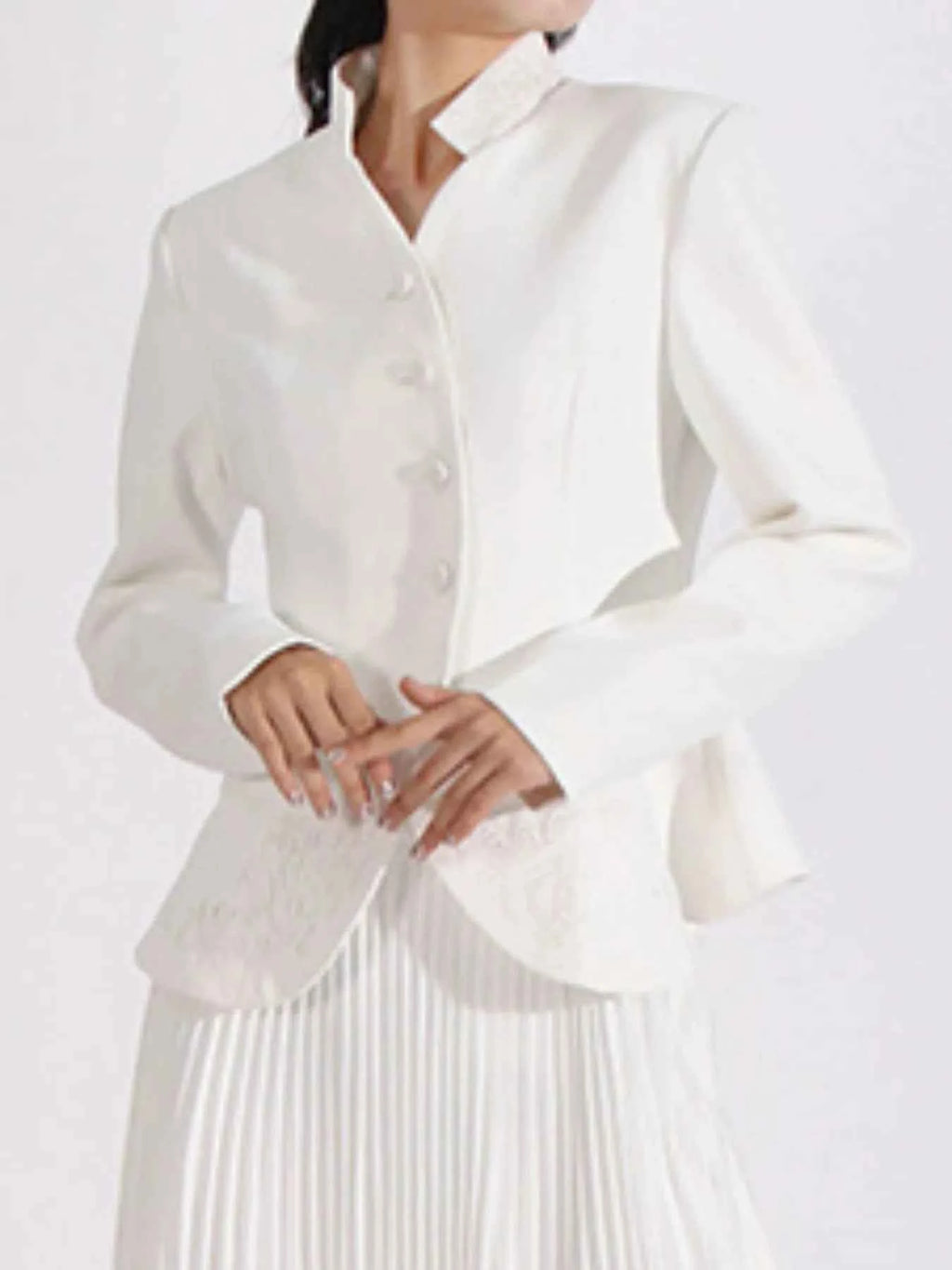 Button Up Long Sleeve Top and Pleated Skirt Set 68cbe27f-f891-4fee-83d8-3929016fe3c8-Max-Origin