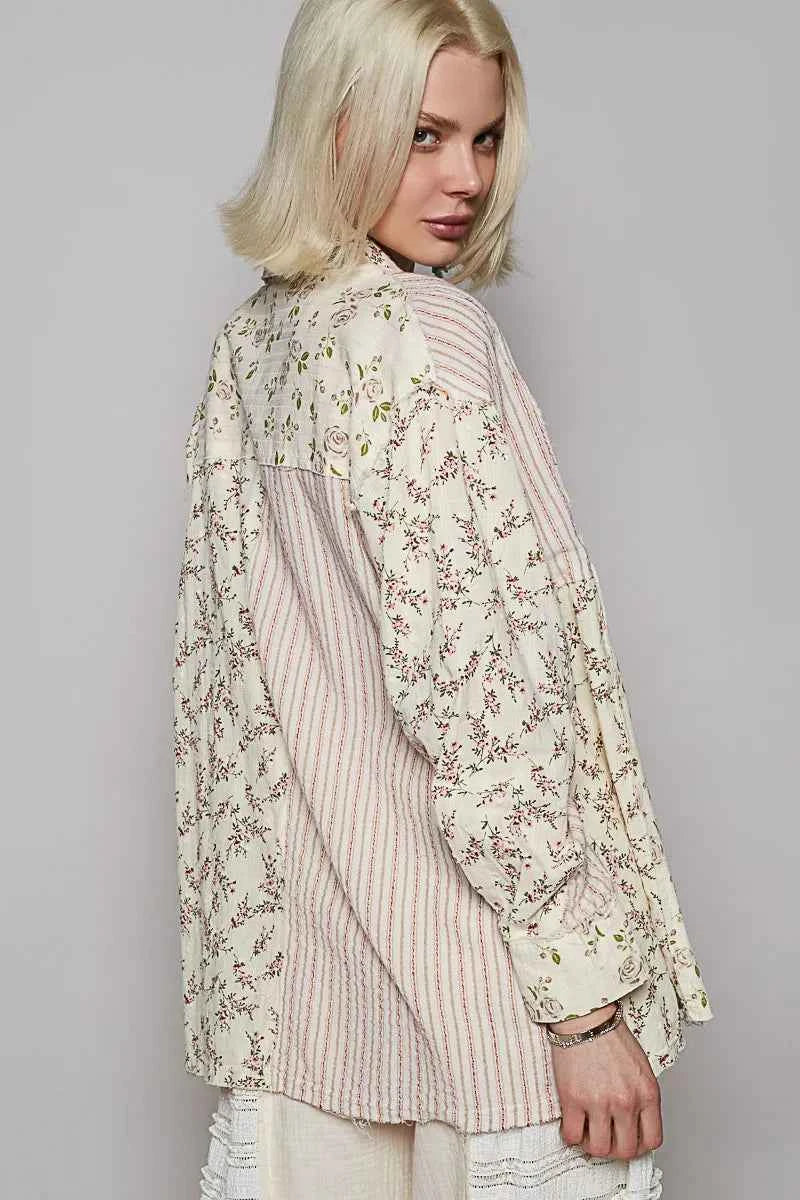POL Lace Patchwork Floral Button-Up Shirt 68d49cea-e511-4be8-bb1a-da53f549f376-Max-Origin
