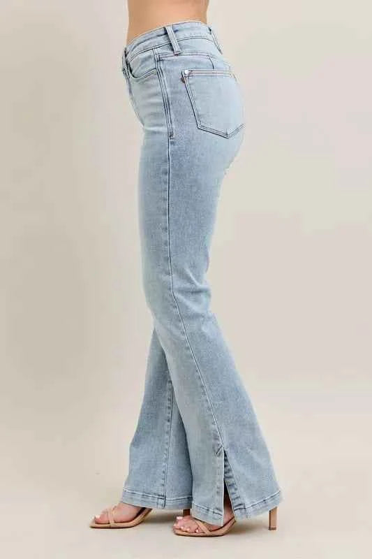 Full Size Tummy Control Vintage Wash Side Slit Slim Boot Jeans Plus Size 68d52efb-af58-4109-ad6c-dabb558b7304-Max