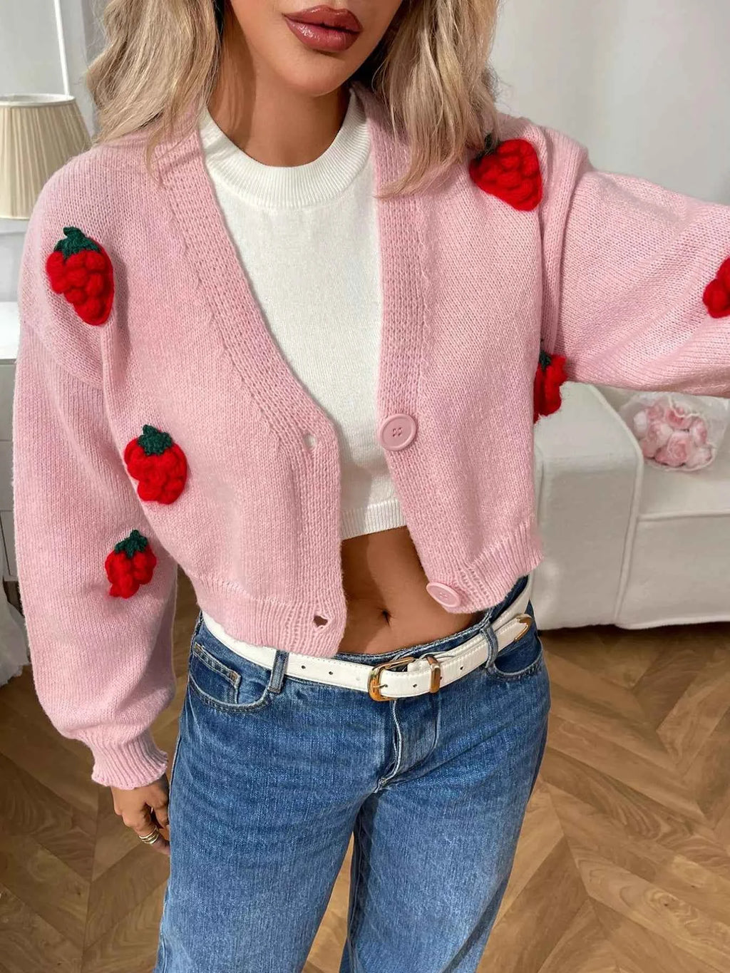 Strawberry Cropped Button-Up Cardigan 68f27f34-5fe1-483b-a407-6764ded90dc2-Max-Origin