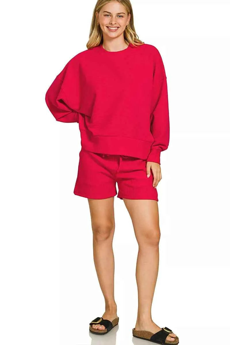 Zenana Ribbed Round Neck Pullover and Shorts Set 691cf20eae924a05852c5abd502c12d3-Max-Origin