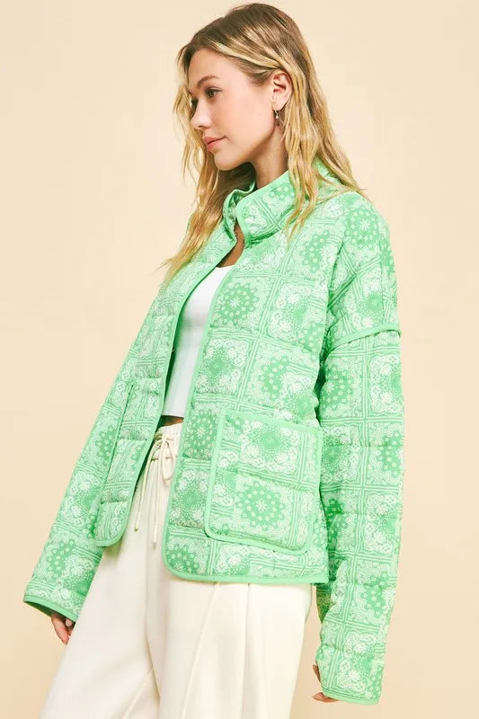 Vintage Print Open Front Jacket with Pockets 691f5292-83b8-41b2-9a3f-5f887fe7aea8-Max