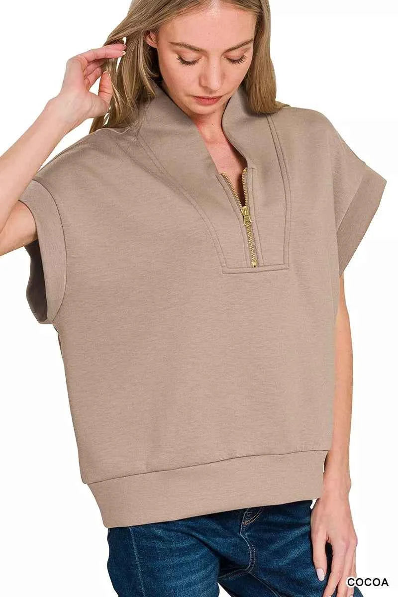 Scuba High Neck Half Zip Top 6944c3831e234755a5b834593da4455c-Max-Origin