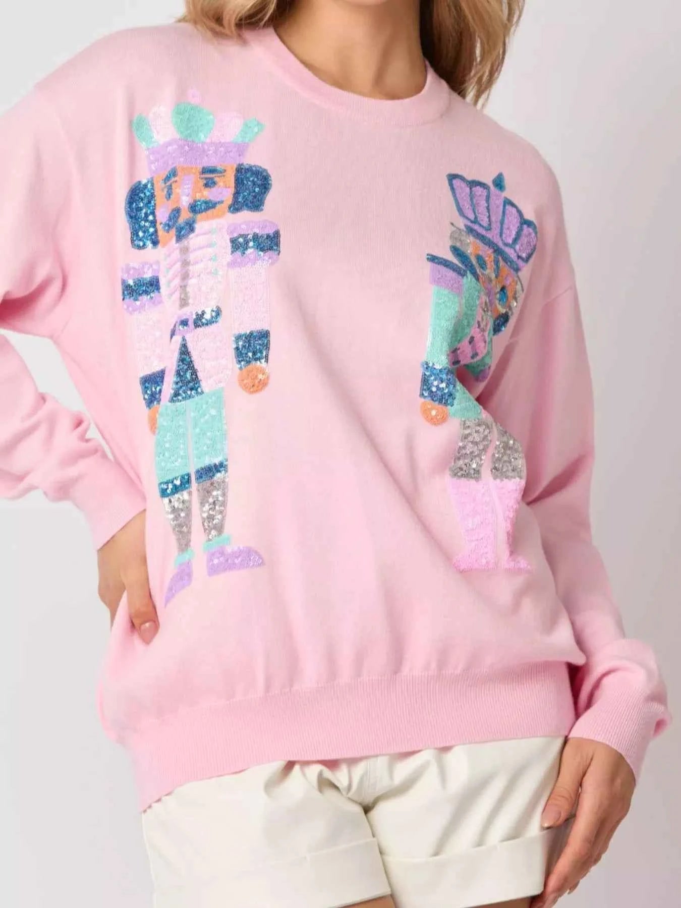 Sequined Nutcracker Long Sleeve Sweatshirt 69524351-a19b-4ec4-b039-162e5975d460-Max-Origin