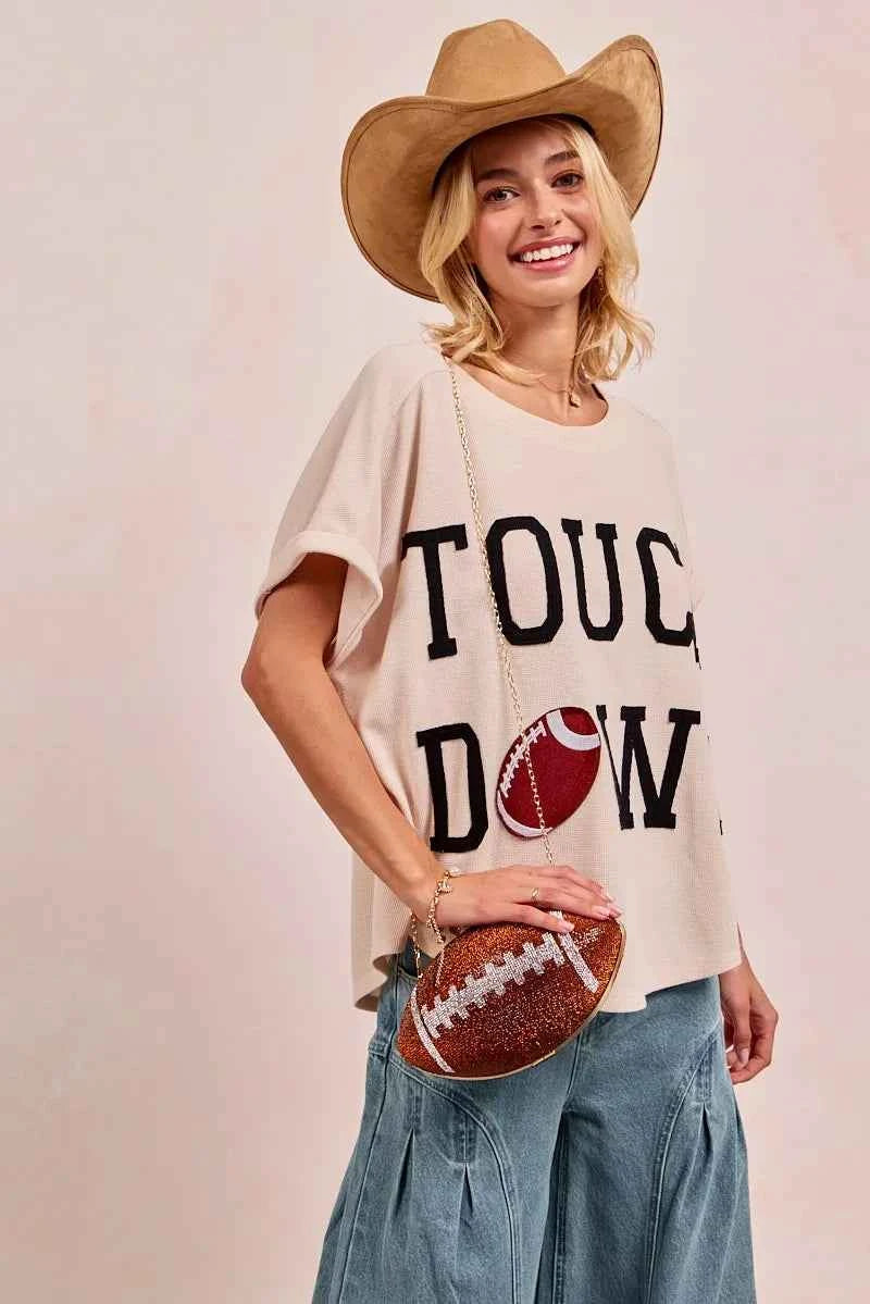 BiBi Game Day Touchdown Letter Patches Waffle Short Top 69611ee855ae44af809f20a00c9d184f-Max-Origin