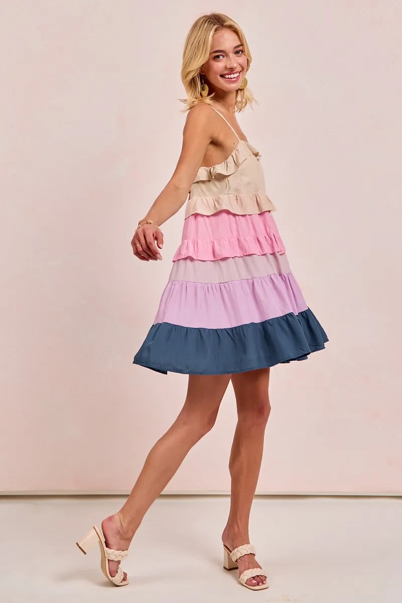 BiBi Color Blocked Tiered Dress 696786c9404942c299fe7db53d1fe29b-Max-Origin
