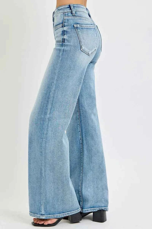 Full Size Mid Rise Wide Jeans with Front Patch Pocket Plus Size 6974c2f6b3824d53bcdc3966a7447c94-Max-Origin