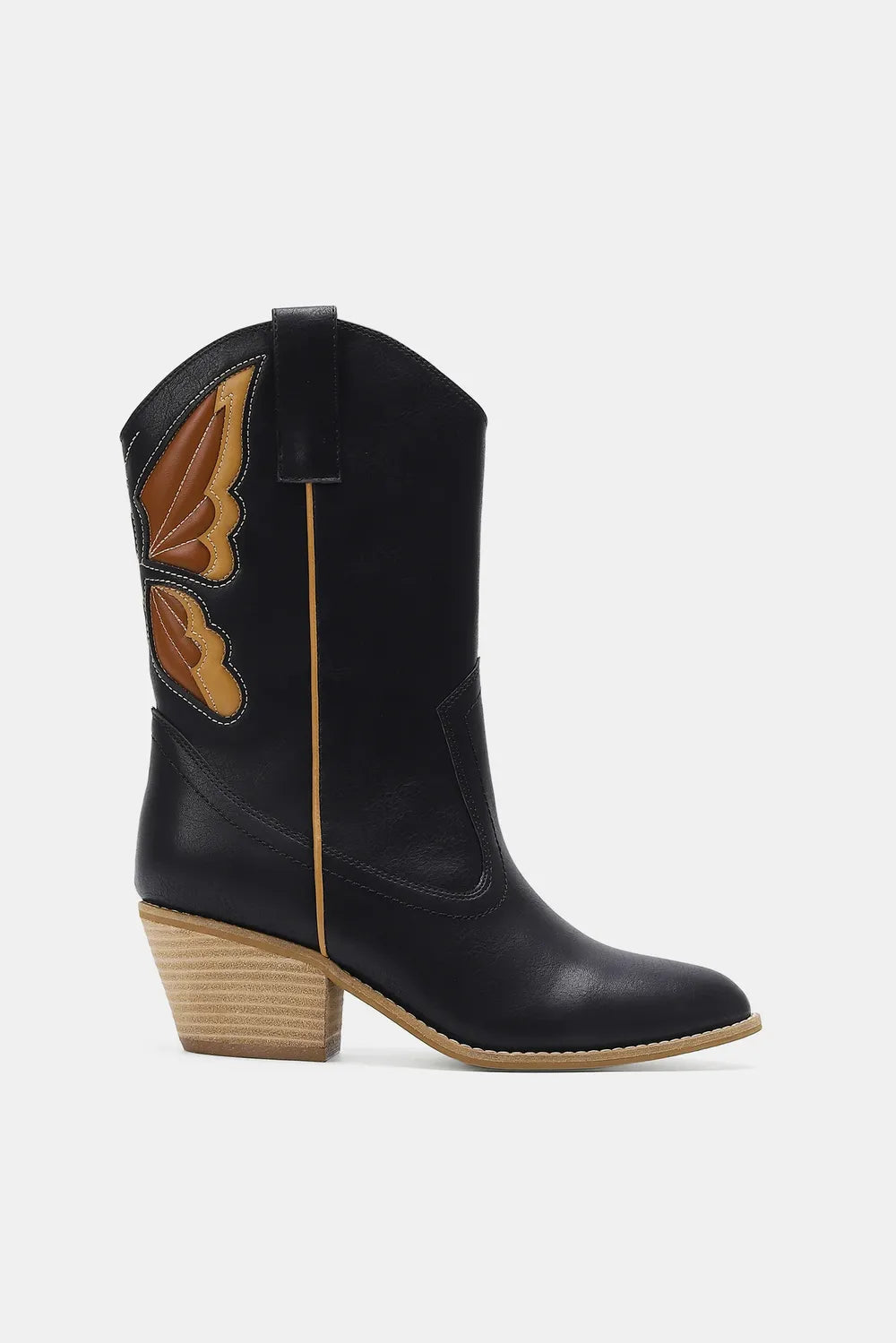 Beast Fashion Butterfly Cut Detail Point Toe Boots 698a6897-2e71-4510-a5be-8474e2407747-Max