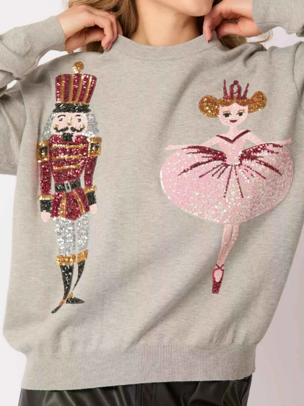 Sequined Nutcracker Long Sleeve Sweatshirt 69a7cbb8-c62b-428d-8a52-0cac3a2185e4-Max-Origin