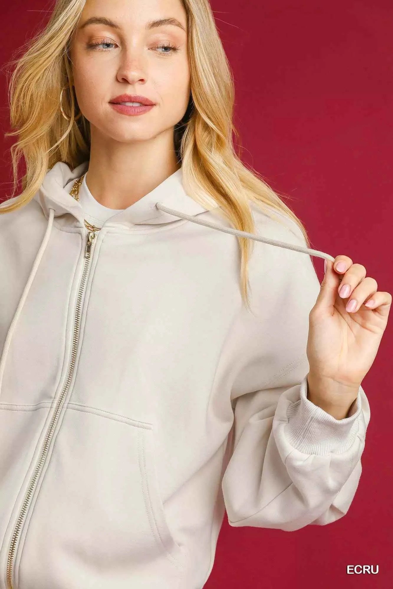 Umgee Zip-Up Fleece Hooded Jacket 69bc4a03-5927-4e65-b7ec-122b97906e04-Max-Origin