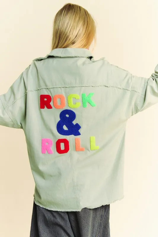 Davi & Dani Multi Color Rock & Roll Fringed Hem Loose Fit Shacket 69c3326ee9bf4019a3db727abbe9ee66-Max-Origin
