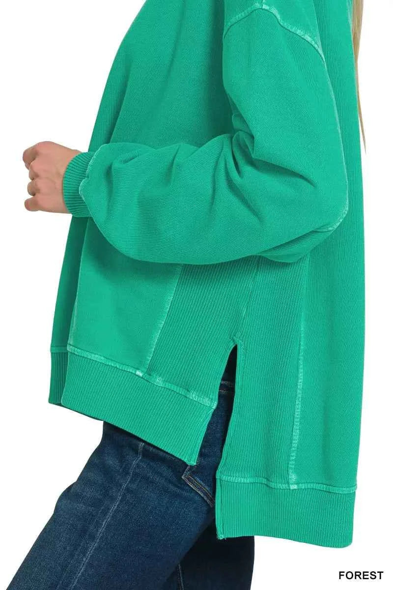 Zenana Full Size French Terry Pigment Dye & Enzyme Washing Pullover Plus Size 69ce6d70b4dc49338d3168958e2601b2-Max-Origin