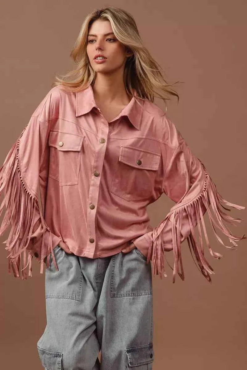 BiBi Suede Fringe Long Sleeve Jacket 69d33530-dd8d-442d-9179-55ccbc198789-Max-Origin
