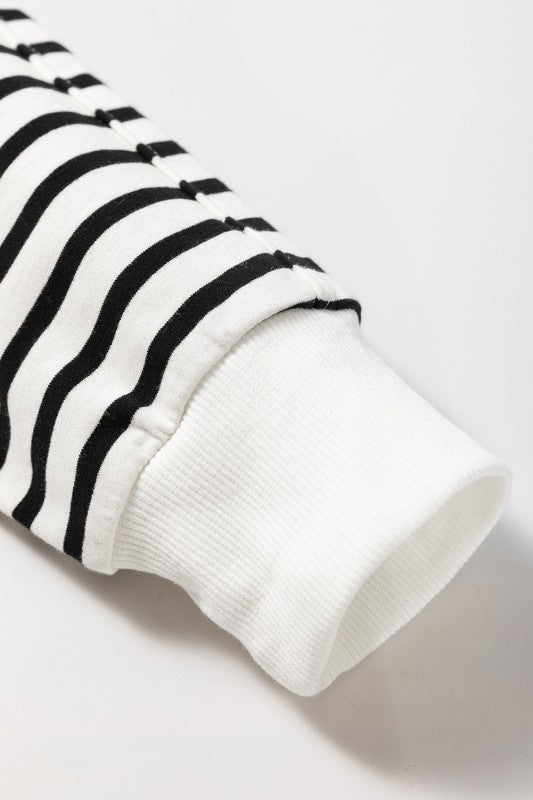 Stripe Raglan Sleeve Side Slit Sweatshirt 69d9bb42-d03d-48ad-a2a5-241b5ee666ba_78215bf6-3cb2-41da-83d0-7ec7bdb4fd1f