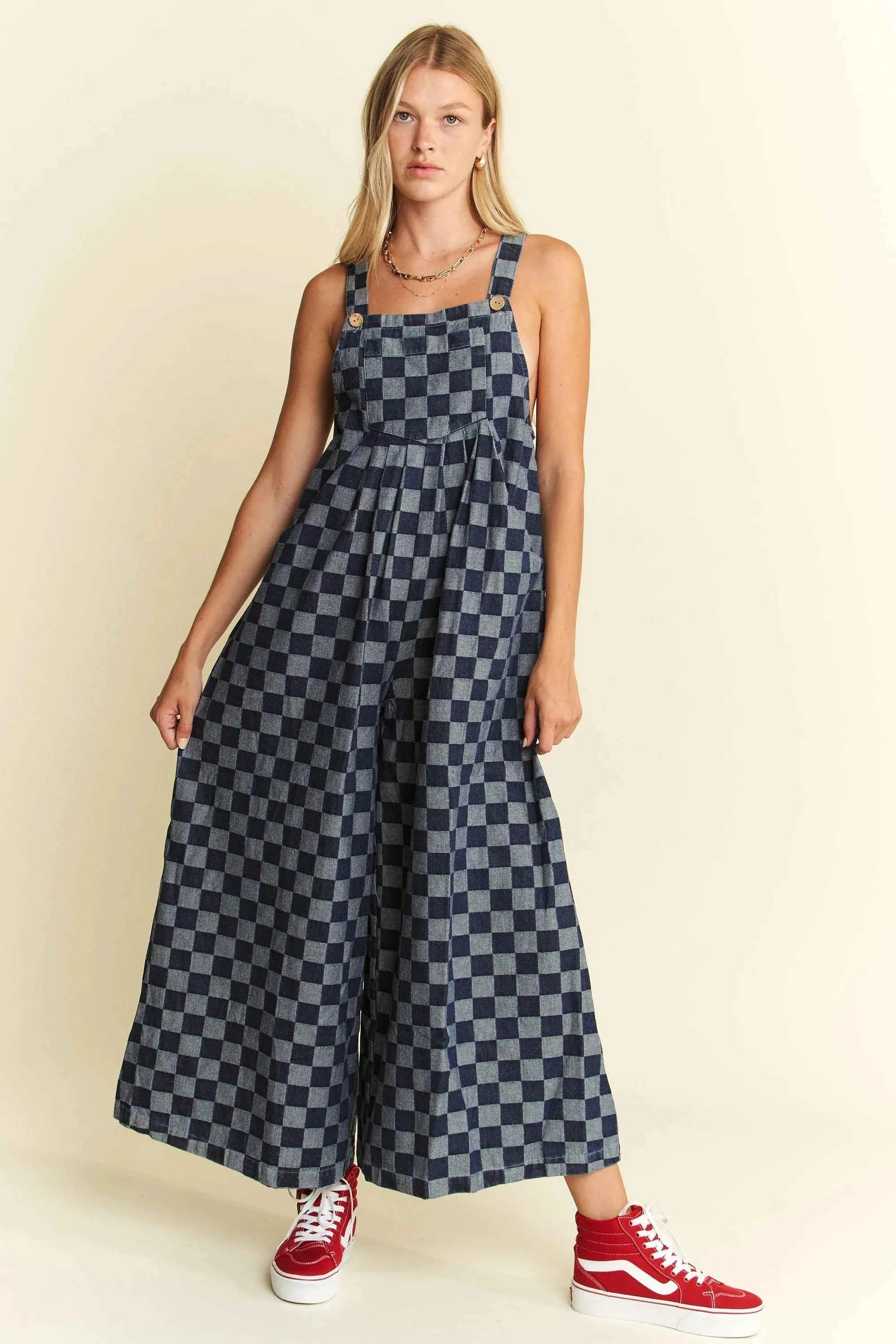 Jade By Jane Denim Checkered Jumpsuit DENIM BLUE 69e65c5763db4f478b50aaa0701a202c-Max-Origin