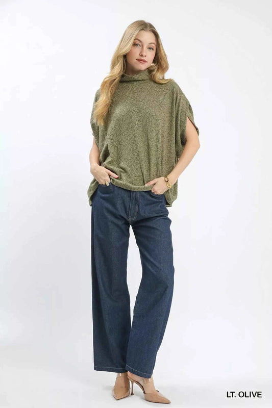 Textured Mock Neck Relaxed Top 69f38d08-7f73-4fb7-abde-de9cecb86542-Max-Origin