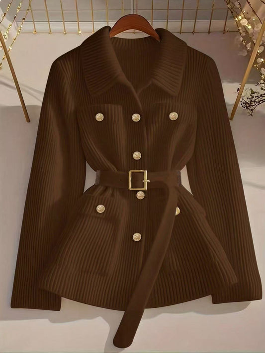 Belted Knit Cardigan Coat