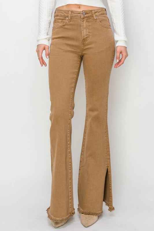 Bailey Full Size High Waist Side Slit Flare Jeans 6a0cc87b-91fa-4519-ae1f-c5a4e8aa78f5-Max