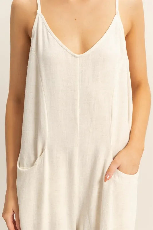HYFVE V-Neck Pocket Detail Side Tie Hem Romper 6a1fc7649a3e4ab4a0736e2be55e6629-Max-Origin