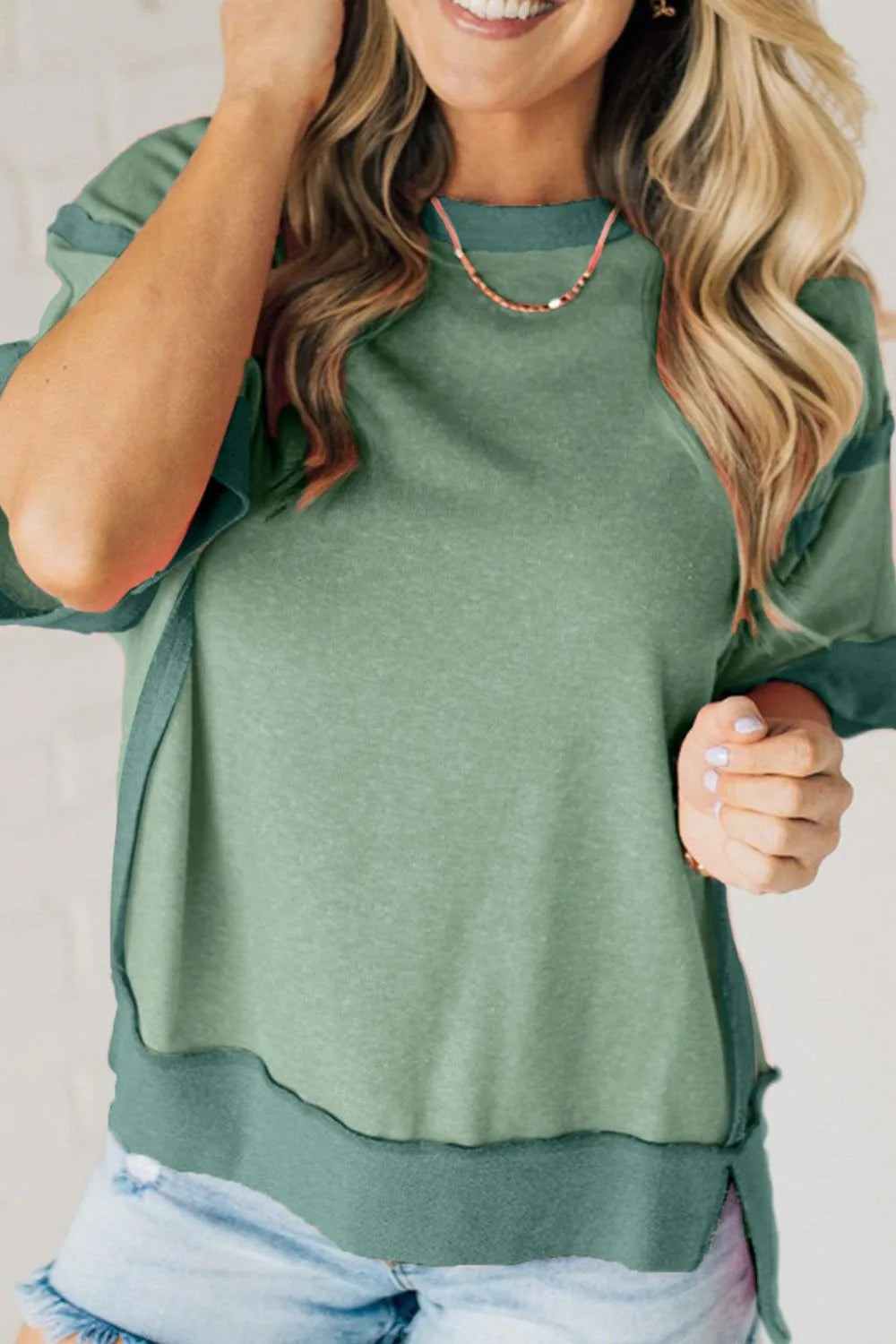 Round Neck Half Sleeve T-Shirt 6a4799b3-5944-4b55-9546-6acdfef7118f-Max-Origin