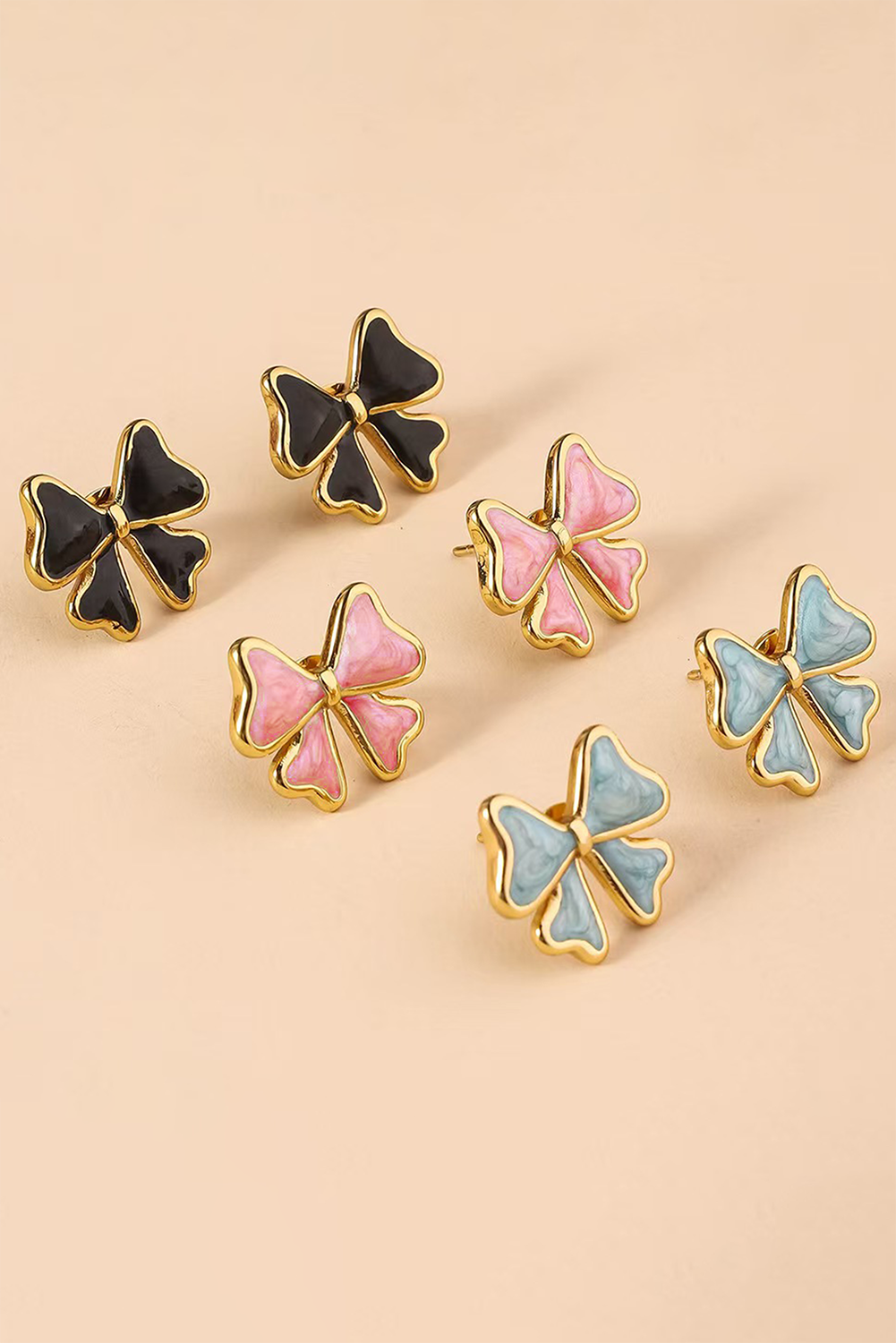 Light Pink Cute Bowknot Stud Earrings 6a58e903e378024b